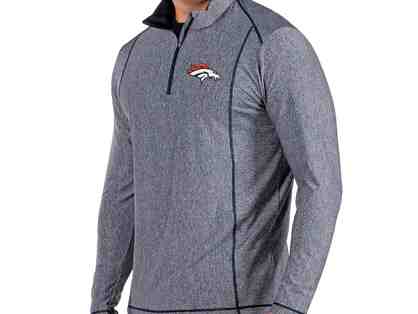 Men' Denver Broncos Big and Tall Half-Zip Pull Over Size 4XLT Item 1