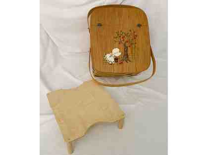 Antique Pie Picnic Basket 13.5" L x 12" D x 8" H