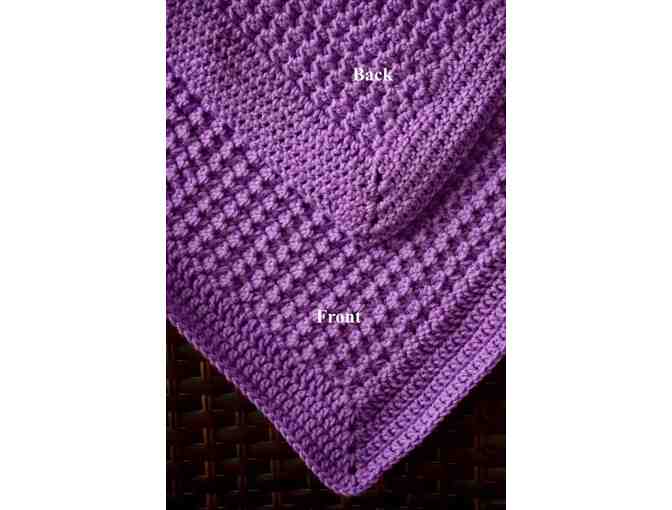 Purple Baby Blanket Measures Size is 27' x 27'