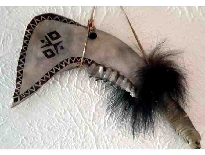 Vintage handmade Native American Buffalo Jaw War Club