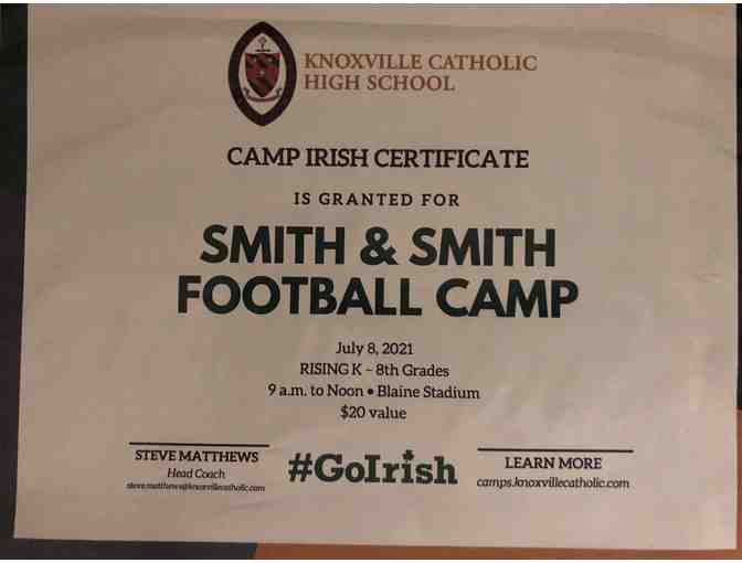 SMITH & SMITH FOOTBALL CAMP AT KNOXVILLE CATHOLIC