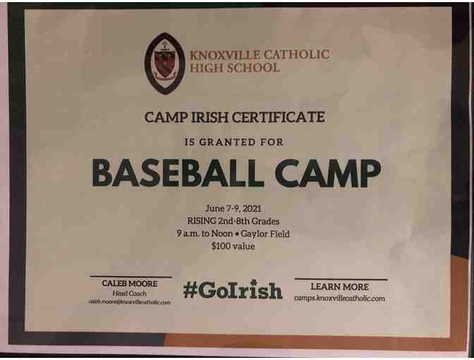 KNOXVILLE CATHOLIC BASEBALL CAMP