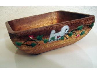 Handpainted Wooden Bowl