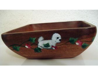 Handpainted Wooden Bowl