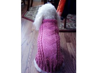 Bichon Hand-Knit Sweater - Raspberry Pink