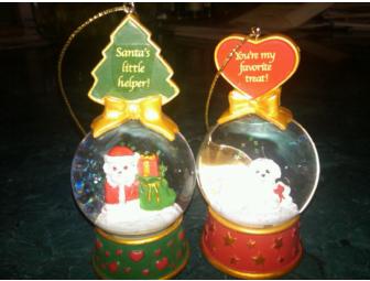 Bichon Snow Globe Ornaments