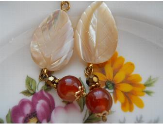 Mother of Pearl Leaf Earrings