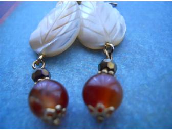 Mother of Pearl Leaf Earrings