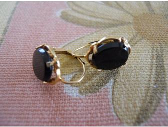 Black Onyx 14k Earrings