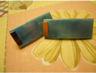 Mt. St. Helen Volcano Ash Turquoise Earrings