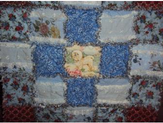 Bichon and Lace Quilt