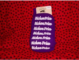 Purple Bichon Frise Slipper Socks