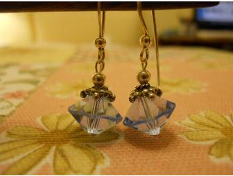 Light Blue Swarovski Crystal Earrings