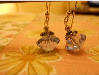 Light Blue Swarovski Crystal Earrings