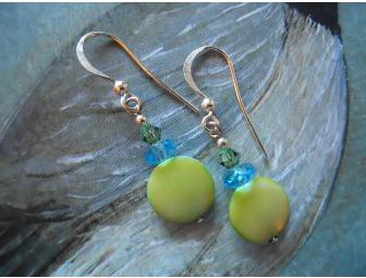 Light Green & Turquoise Shell Earrings