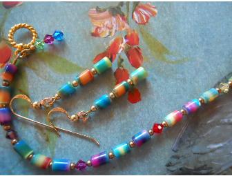 Crayons & Crystals- Bracelet & Earrings Set