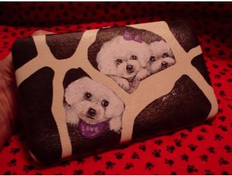 Ladies hand painted Bichon wallet