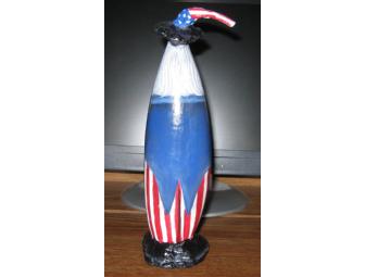 Bichons and Uncle Sam Painted Gourd