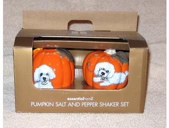 Bichon Pumpkin Salt & Pepper Shakers
