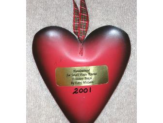 Bichon Hand Painted Heart Shape Ornament