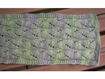 Handknit wool scarf