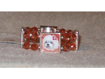 Bichon Hand Painted Bracelet