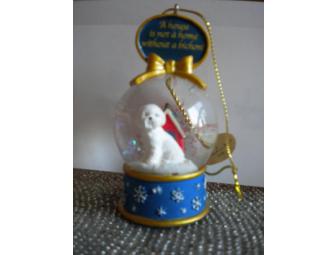 Bichon Snow Globe Ornament