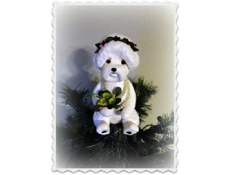 6' hand sculpted Bichon tree topper