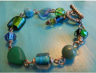 Blue & Green Toggle Bracelet
