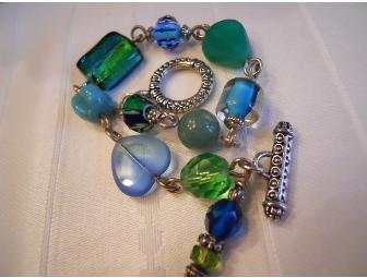 Blue & Green Toggle Bracelet