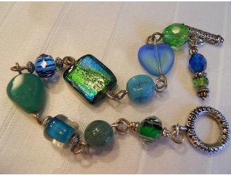 Blue & Green Toggle Bracelet
