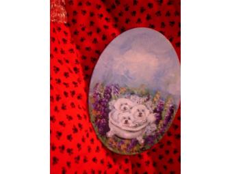 Bichon bathroom wall decor