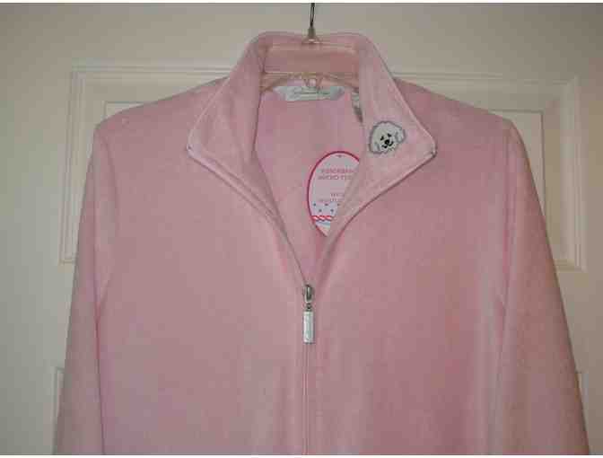 Robe with Cross Stitched Bichon