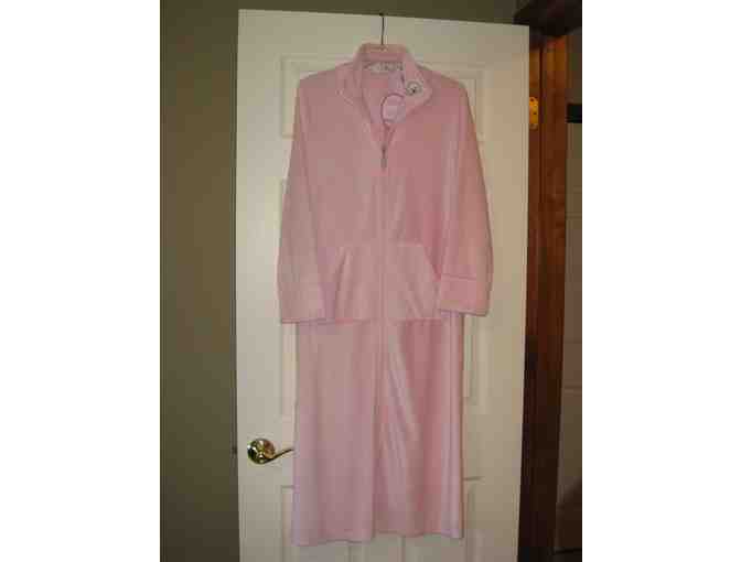 Robe with Cross Stitched Bichon