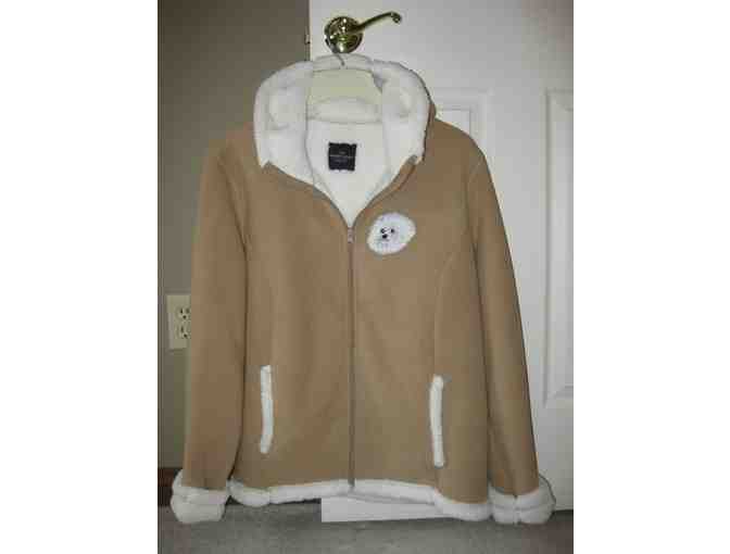 Fleece Jacket w/ Cross Stitched Bichon