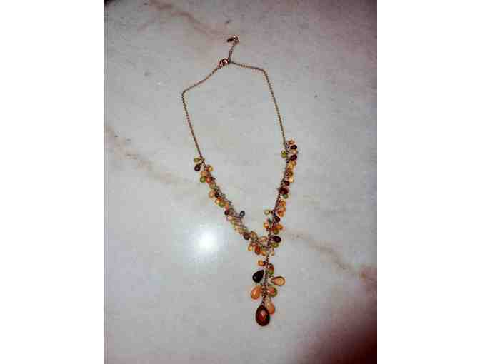 Gold, Stones and Beads Necklace