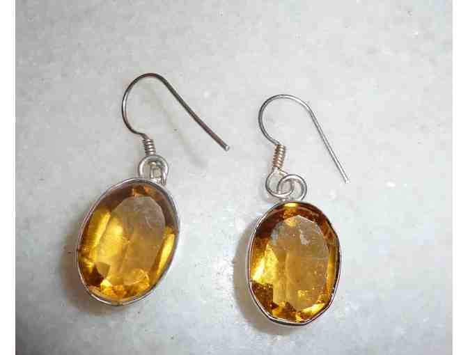 Silver Citrine Earrings