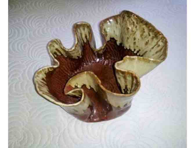 Earth tone pottery bowl