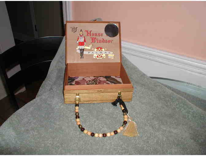 Handmade Bichon Frise Cigar Box Purse