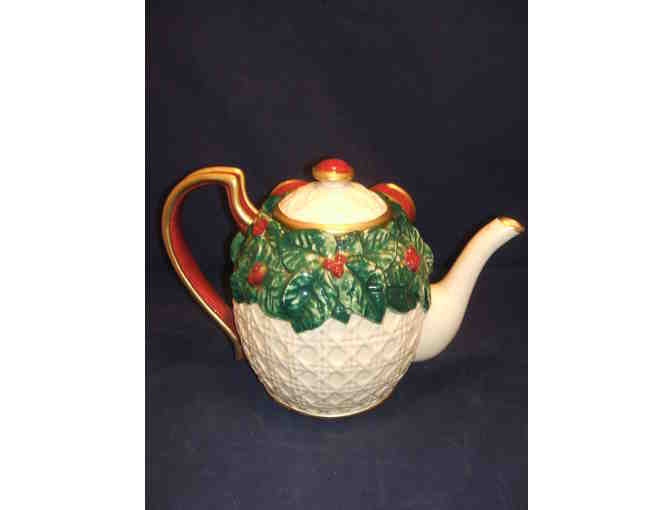 Fritz & Floyd Porcelain Holiday/Christmas Tea Pot