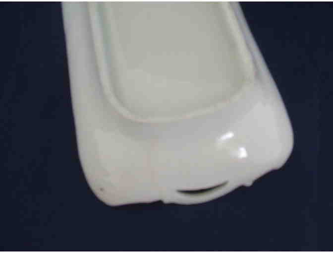 Antique H/P Porcelain Embossed Handled Celery Dish