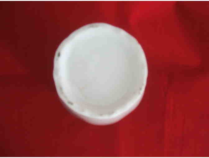 Antique Porcelain Vase/Spoon Holder Swans on Lake