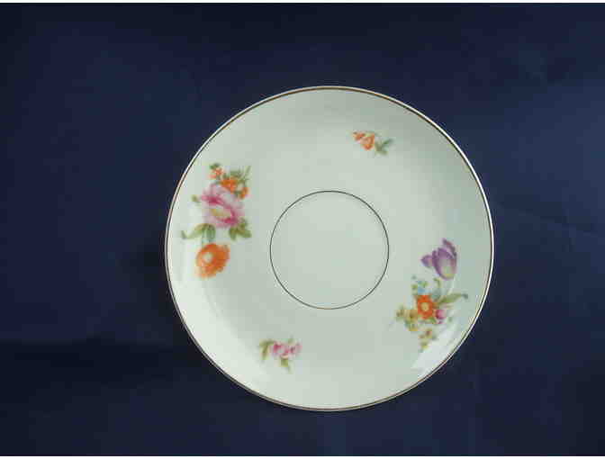 KPM Germany Porcelain Floral Cup and Saucer