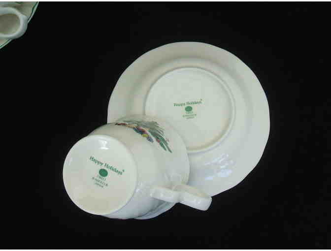 NIKKO Set of 3 Happy Holidays Cups and Saucers