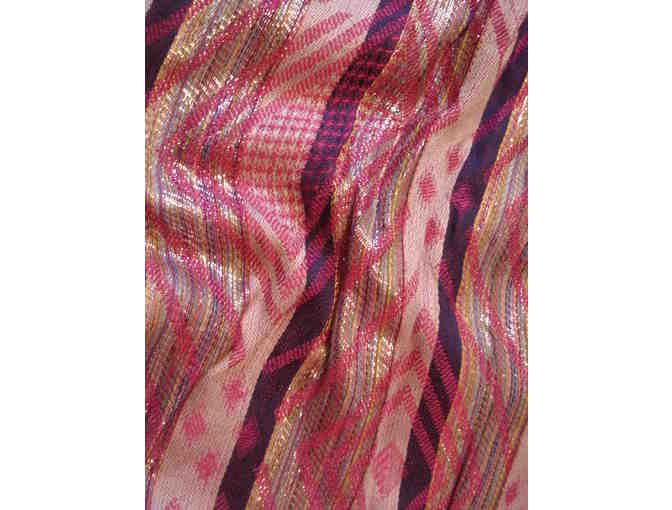 Pink And Silver Pashmina Scarf