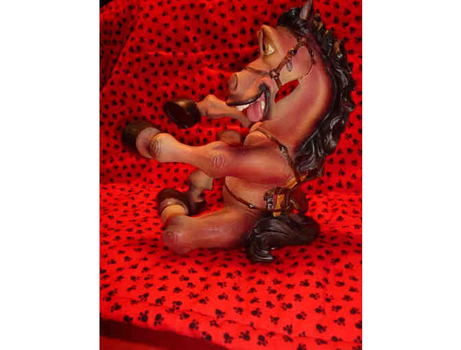 Whimsical horse wine bottle holder