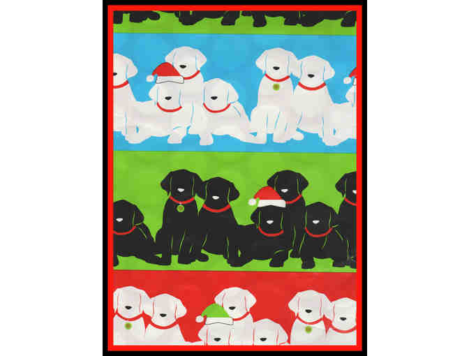 Lot of 7 Dog Themed Christmas Wrapping Paper