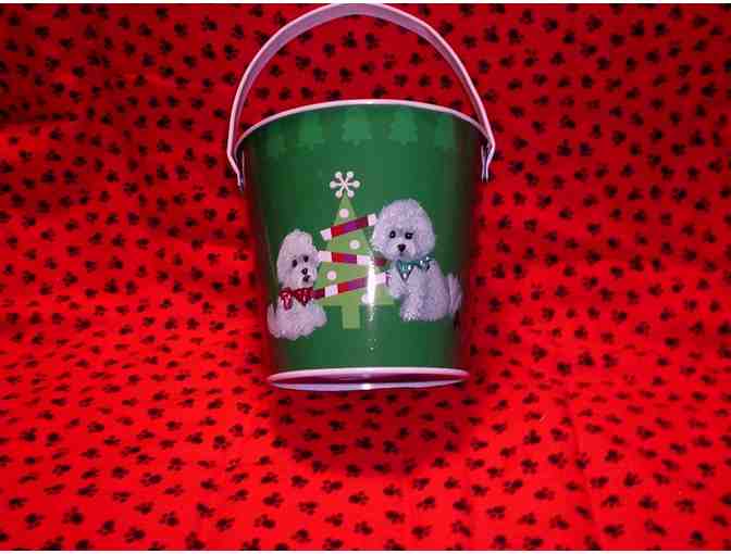 Bichon Christmas Bucket
