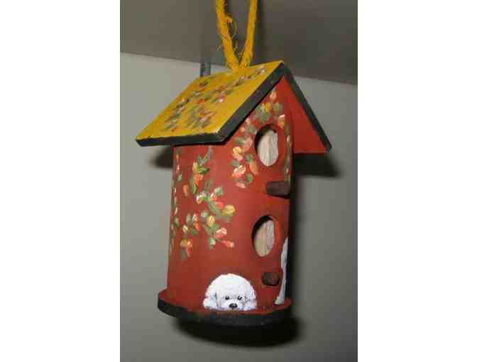 Ornamental Miniature Bichon birdhouse