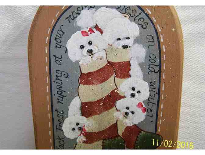 Bichon Frise Wall Hanging hand painted